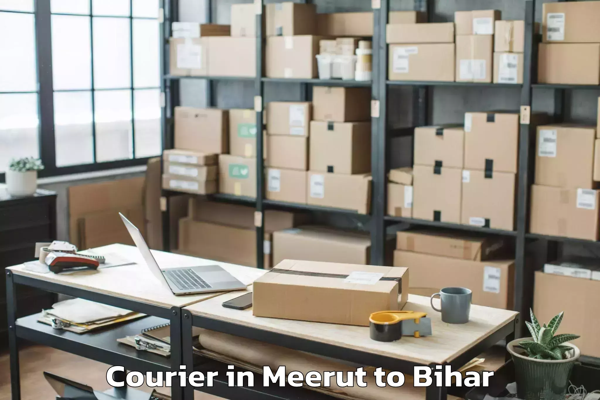 Top Meerut to Meskaur Courier Available